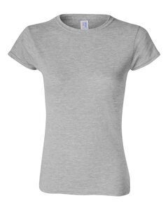 Gildan 64000L - Fitted Ring Spun T-Shirt FOR WOMEN Sport Grey