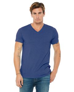 Bella+Canvas 3415C - Unisex Triblend Short-Sleeve V-Neck T-Shirt True Royal Triblend