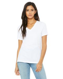 Bella+Canvas 6405 - Missy Jersey Short-Sleeve V-Neck T-Shirt White