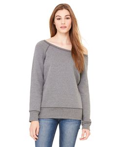 Bella+Canvas 7501 - Ladies Sponge Fleece Wide Neck Sweatshirt Deap Heather