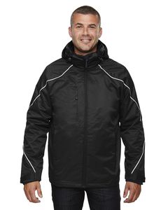 Ash City North End 88196T - ANGLE MEN'S TALL 3-in-1 JACKET WITH BONDED FLEECE LINER Black