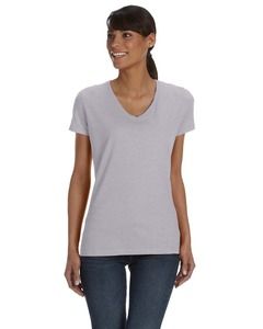 Fruit of the Loom L39VR - ® Ladies 8.3 oz., 100% Heavy Cotton HD® V-Neck T-Shirt Athletic Heather