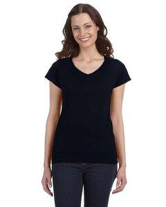 Gildan 64V00L - Ladies' Softstyle V-Neck T-Shirt Black
