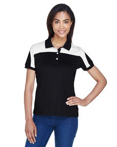 Team 365 TT22W - Ladies Victor Performance Polo Black/White