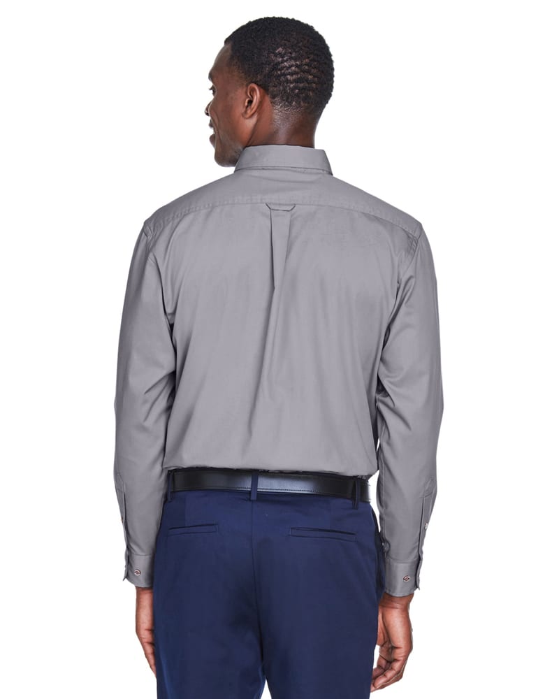 Harriton M500 - Men's Easy Blend Long-Sleeve Twill Shirt with Stain-Release
