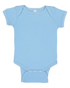 Rabbit Skins 4400 - Infant 5 oz. Baby Rib Lap Shoulder Bodysuit Light Blue