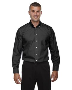 Devon & Jones D620T - Men's Tall Crown Collection Solid Long-Sleeve Broadcloth Black