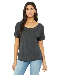 Bella+Canvas 8816 - Ladies Slouchy T-Shirt Dark Grey Heather