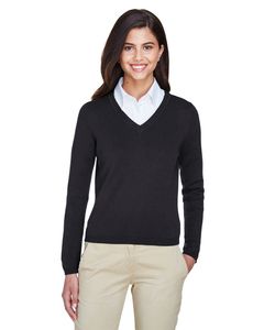 Devon & Jones D475W - Ladies V-Neck Sweater Black