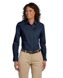 Harriton M510W - Ladies 3.1 oz. Essential Poplin Navy