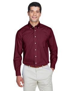 Devon & Jones D620 - Men's Crown Collection Solid Broadcloth Burgundy