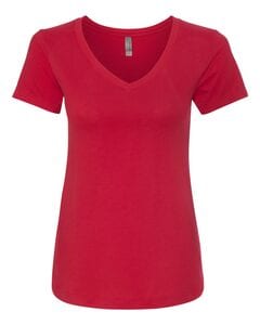 Next Level 6480 - Women's Sueded Short Sleeve V Red