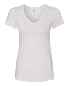 Next Level 6480 - Women's Sueded Short Sleeve V White