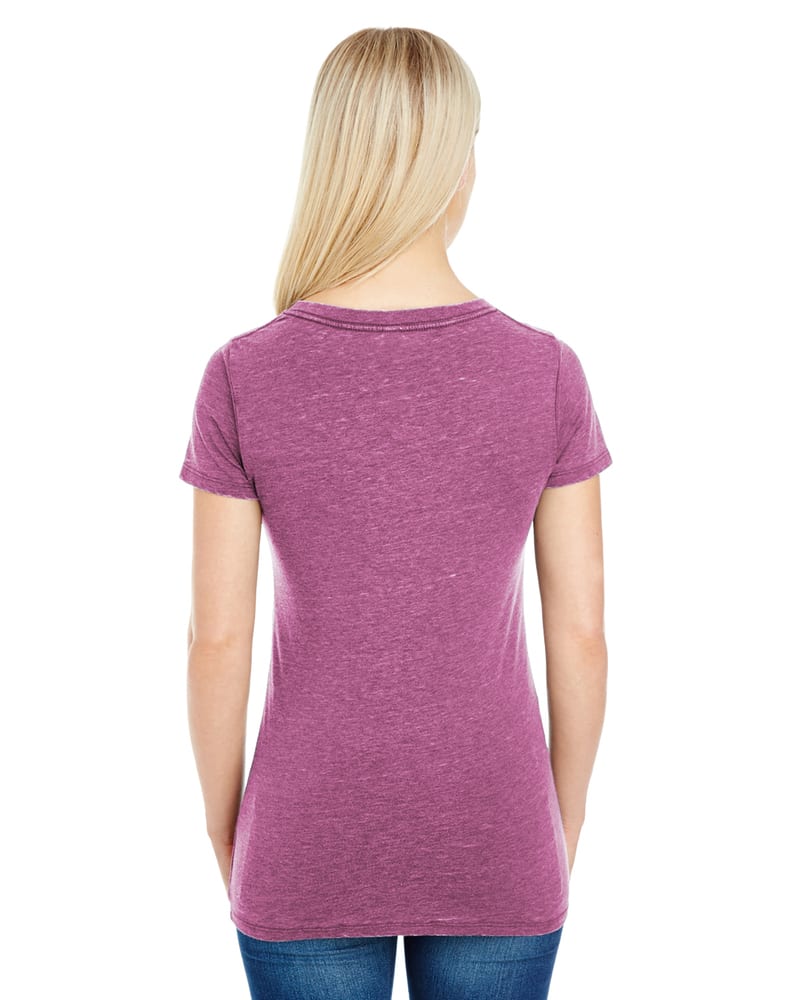 Threadfast 208B - Ladies Vintage Dye Short-Sleeve V-Neck T-Shirt