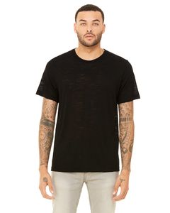 Bella+Canvas 3650 - Unisex Poly-Cotton Short-Sleeve T-Shirt Solid Black Slub
