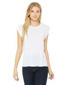 Bella+Canvas 8804 - Ladies Flowy Muscle T-Shirt with Rolled Cuff