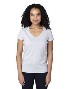 Threadfast 200RV - Ladies Ultimate Short-Sleeve V-Neck T-Shirt Silver