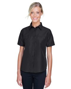 Harriton M580W - Ladies Key West Short-Sleeve Performance Staff Shirt Black