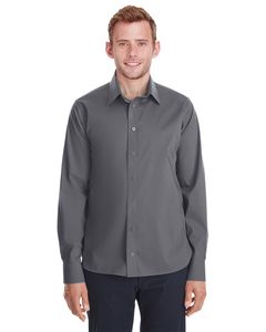 Devon & Jones DG561 - Men's Crown  Collection Stretch Broadcloth Untucked Shirt Graphite
