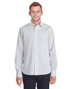 Devon & Jones DG561 - Men's Crown  Collection Stretch Broadcloth Untucked Shirt White