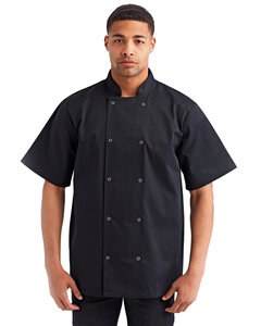 Artisan Collection by Reprime RP664 - Unisex Studded Front Short-Sleeve Chefs Jacket